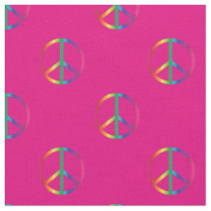 Tecido Rainbow Peace sinaliza rosa