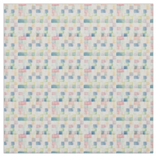 Tecido Rainbow Watercolor Pastel Geométrico Blocks