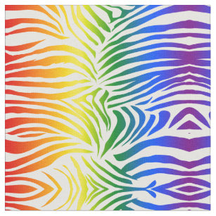 Tecido Rainbow Zebra Imprime Negrito e LGBT Brilhante