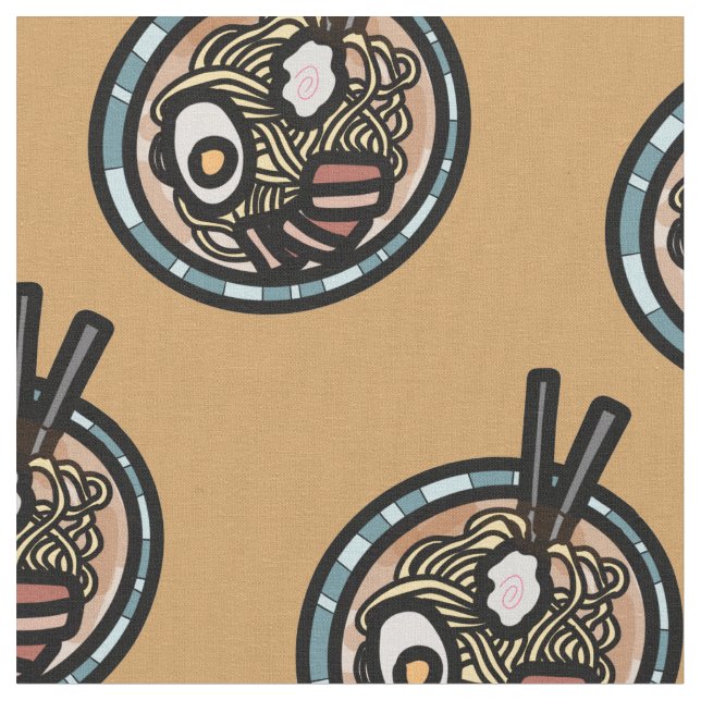 Tecido Ramen ama japonês fofo (Detalhe)