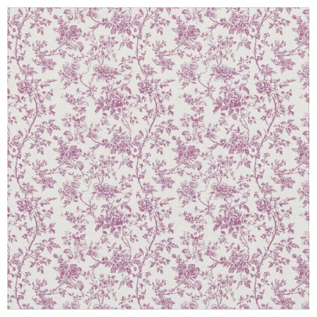 Tecido Ramificações de Flor de Borracha Rosa (Detalhe)