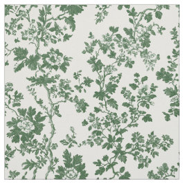 Tecido Ramo de Rosa Verde Toile