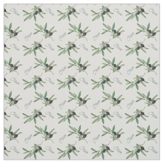 Tecido ramos de oliveira