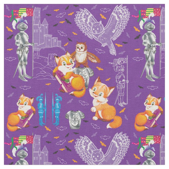 Tecido raposa e coruja (Detalhe)