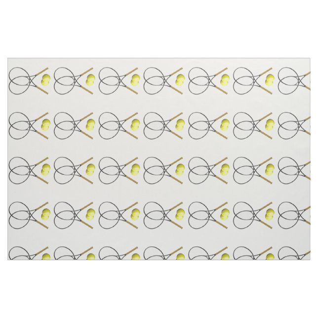 Tecido Raquetes e bolas de tênis (Fat Quarter)