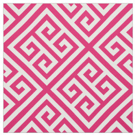 Tecido Raspberry White Med Grego Key Diag T Padrão #1