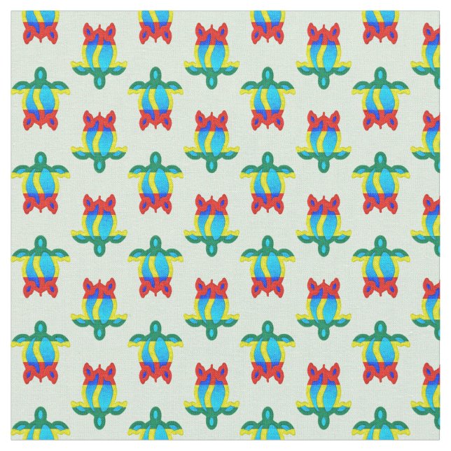 Tecido Rasta Island Colors Tribal Turtle (Detalhe)