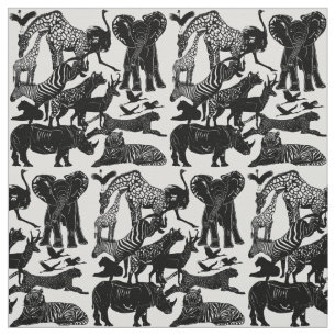 Tecido Real Safari African Animal Nature
