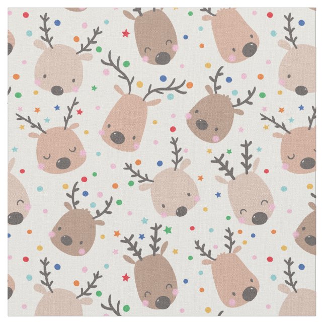 Tecido Rebelde de Natal giro cabeças sobre fundo branco (Detalhe)