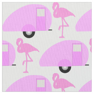 Tecido Reboque Teardrop Camper Flamingo Rosa
