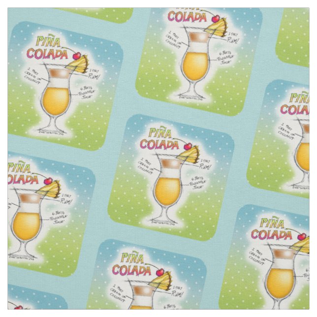 TECIDO - RECEITA DE COQUETEL PINA COLADA ART (Modelo)