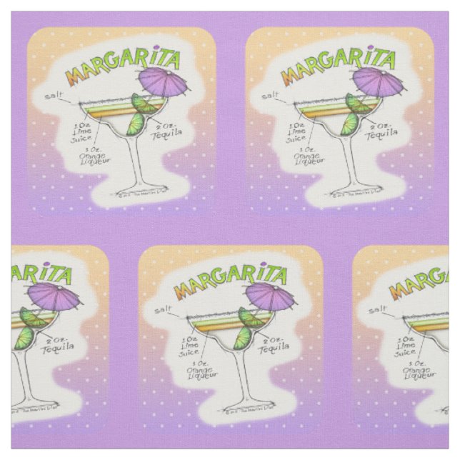 TECIDO RECEITA DE MARGARITA COQUETEL ART (Modelo)