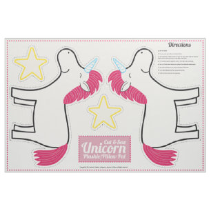 Tecido Recortar e mastigar Plushie Unicorn - Travesseiro 