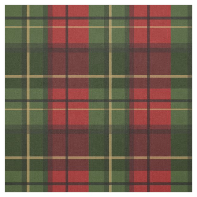 Tecido Red And Green Plaid Tartan Pattern (Modelo)