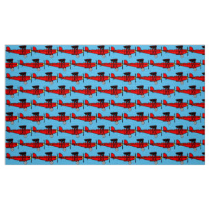 Tecido Red Biplane