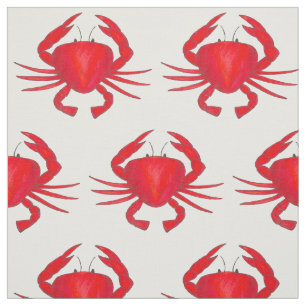 Tecido Red Crabs Maryland Praia Ocean Sea Summer Sea