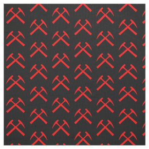 Tecido Red Crossed Rock Hammers