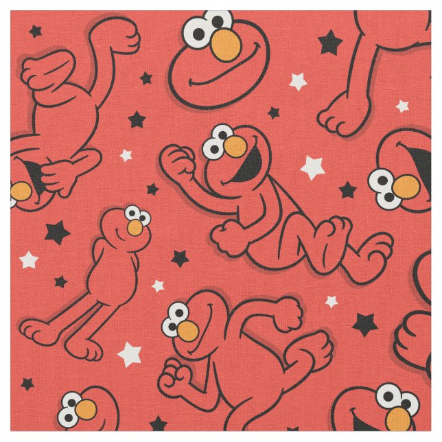 Tecido Red Dancing Elmo Pattern (Detalhe)