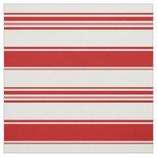 Tecido Red & White Beach Stripes (grande escala)