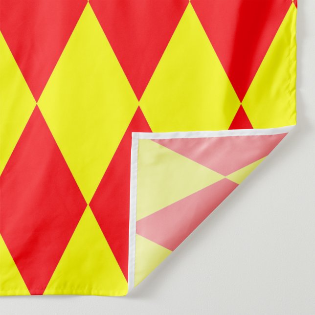 Tecido Red Yellow Harlequin Checkered Design  (Criador carregado)