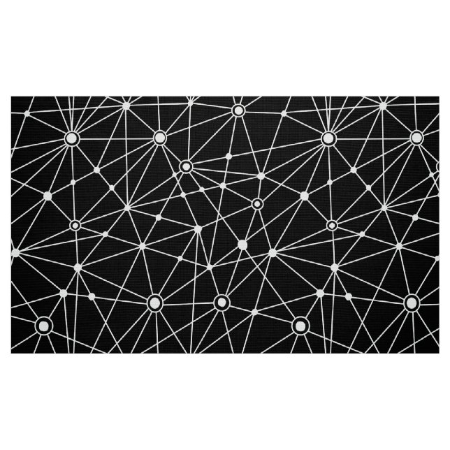 Tecido Rede 010316 - Branco em preto (Fat Quarter)