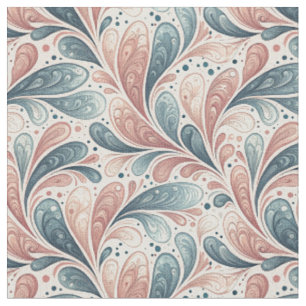 Tecido Redemoinhos Fluidos de Paisley e Padrão Abstrato d