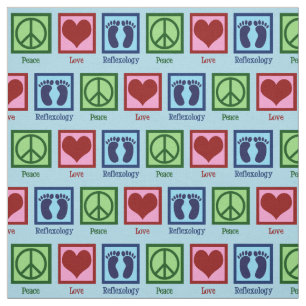 Tecido Reflexologista Peace Love Reflexology Foot Massage