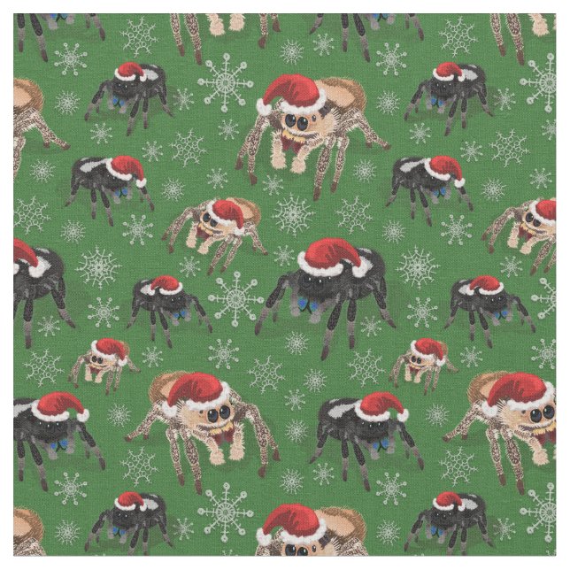 Tecido Regal Jumping Spider Phiddipus Regius Holiday Moss (Detalhe)