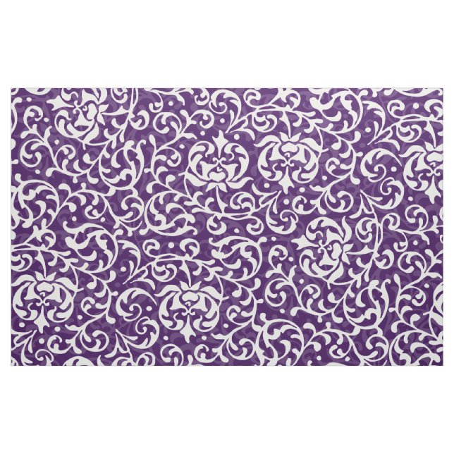 Tecido Regal Purple Renaissance Floral Damask (Fat Quarter)