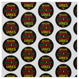 Tecido Reggae design com aspas positivas e sinalizador re