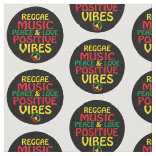 Tecido Reggae design com aspas positivas e sinalizador re