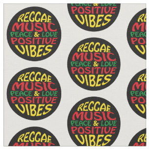 Tecido Reggae design com declarações e citações positivas