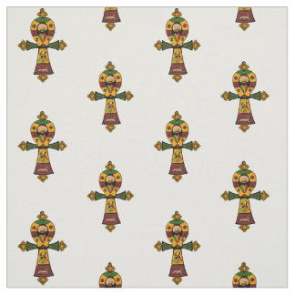 Tecido Reggae Etiópia Jamaica Ankh de Haile Selassie