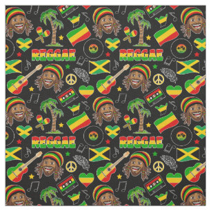 Tecido Reggae Music Pattern