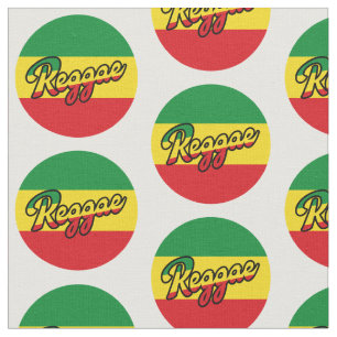 Tecido Reggae Música com cores de sinalizador reggae