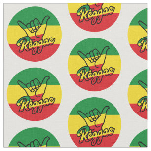 Tecido Reggae Shaka Mãos com cores reggae