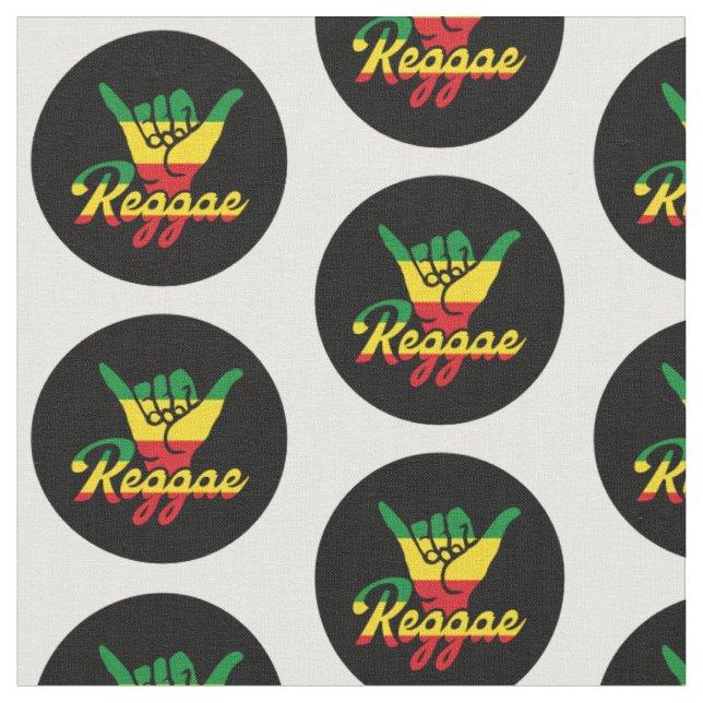 Tecido Reggae Shaka Mãos com cores reggae (Detalhe)