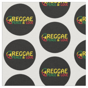 Tecido Reggage art com palavras positivas Peace and Love