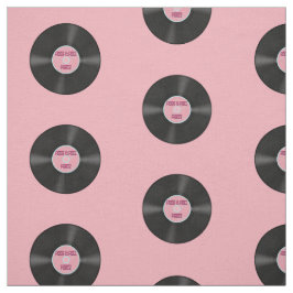 Tecido Registro de vinil LP no padrão rosa