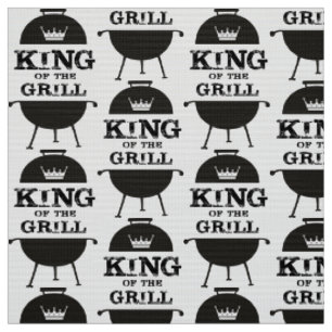 Tecido Rei Do Grill, Coroa Branca Negra