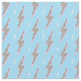 Tecido Relâmpago em forma de raio de ponto rosa 