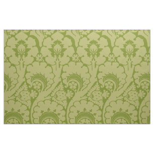 Tecido Renascença Floral Amarelo-Verde