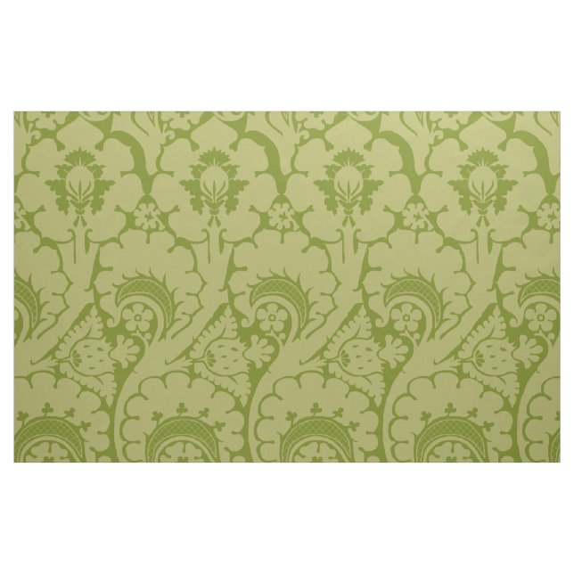 Tecido Renascença Floral Amarelo-Verde (Fat Quarter)