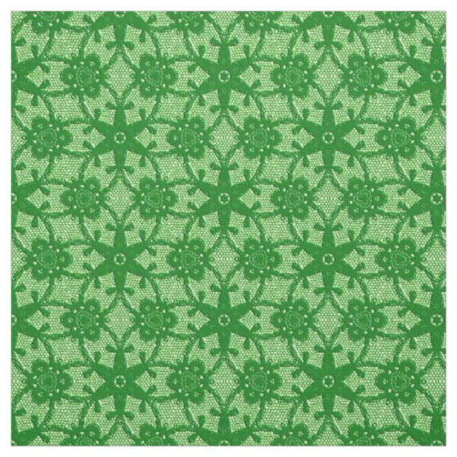 Tecido Renda antiga impressa - esmeralda e verde lima (Modelo)