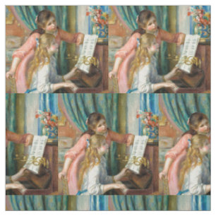 Tecido Renoir Duas Meninas ao Piano Impressão Música Arte