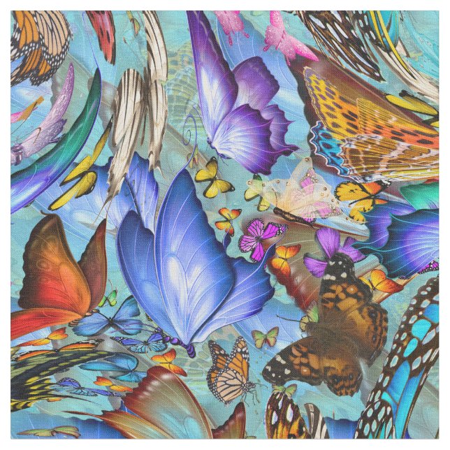 Tecido Repetição das Asas da Borboleta abstrato (Detalhe)