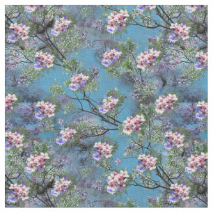 Tecido Repita os Blooms de Jacaranda em Roxo, Rosa, Rosa