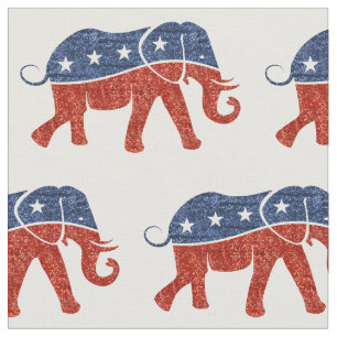 tecido republicano do elefante do brilho