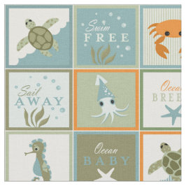 Tecido Retalhos do oceano