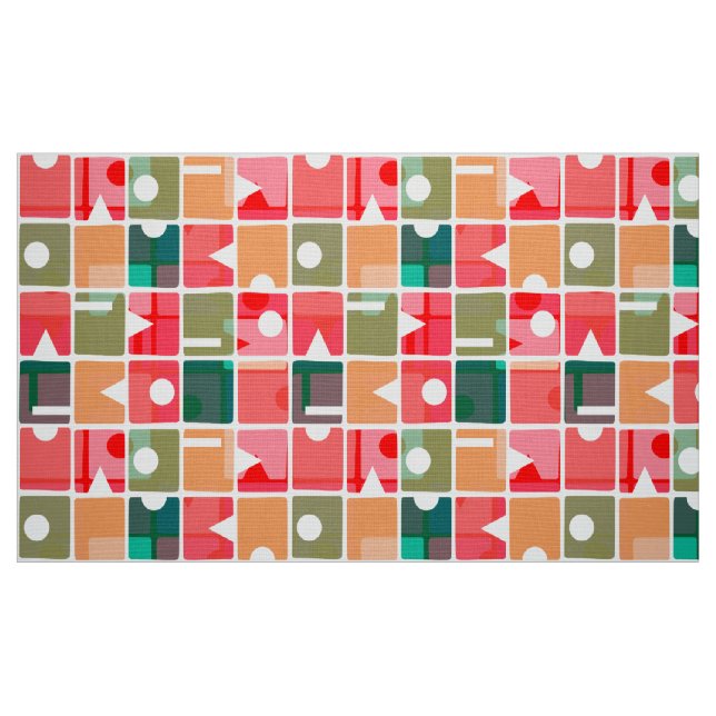 Tecido Retângulos Abstrato 120623 (Fat Quarter)